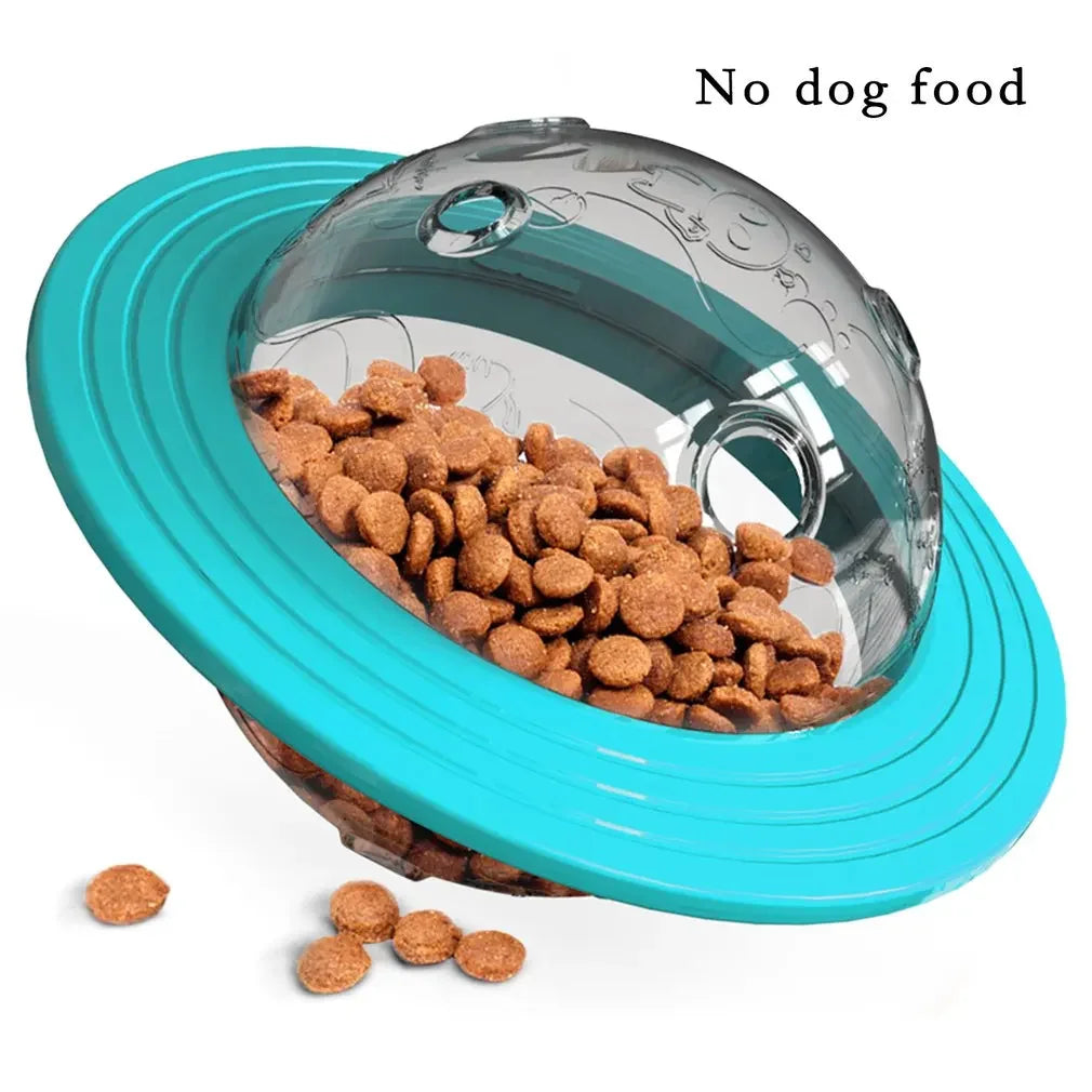 Flying Saucer Dog Game Flying Discs Toys Chew Leaking Slow Food Feeder Ball Puppy IQ Training Toy Anti Choke Puzzle Dogs