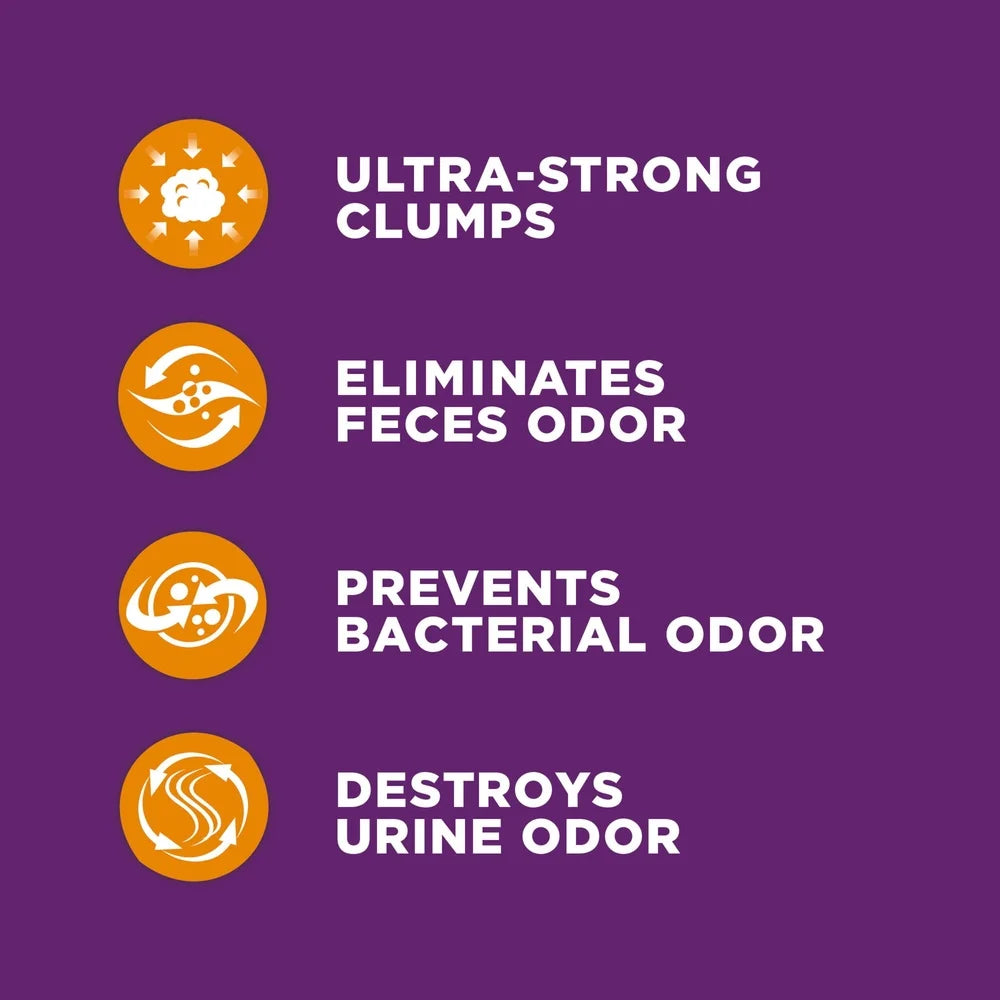 Low Tracking Cat Litter 22.5 lb Fresh Spring Air Scent 7 Days Odor Control Low Dust Clumping Formula Reduces Tracking