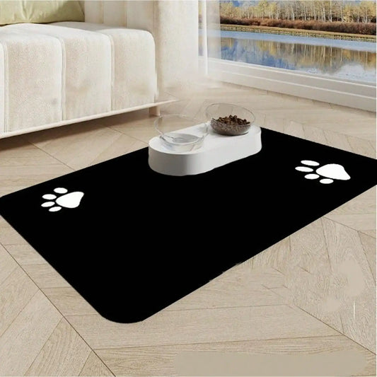 Diatom Mud Floor Mats Pet Feeding Mats Absorbent Mats for Food and Water Bowls Stain-Free Quick Dry Dog Drinking Fountain Mats