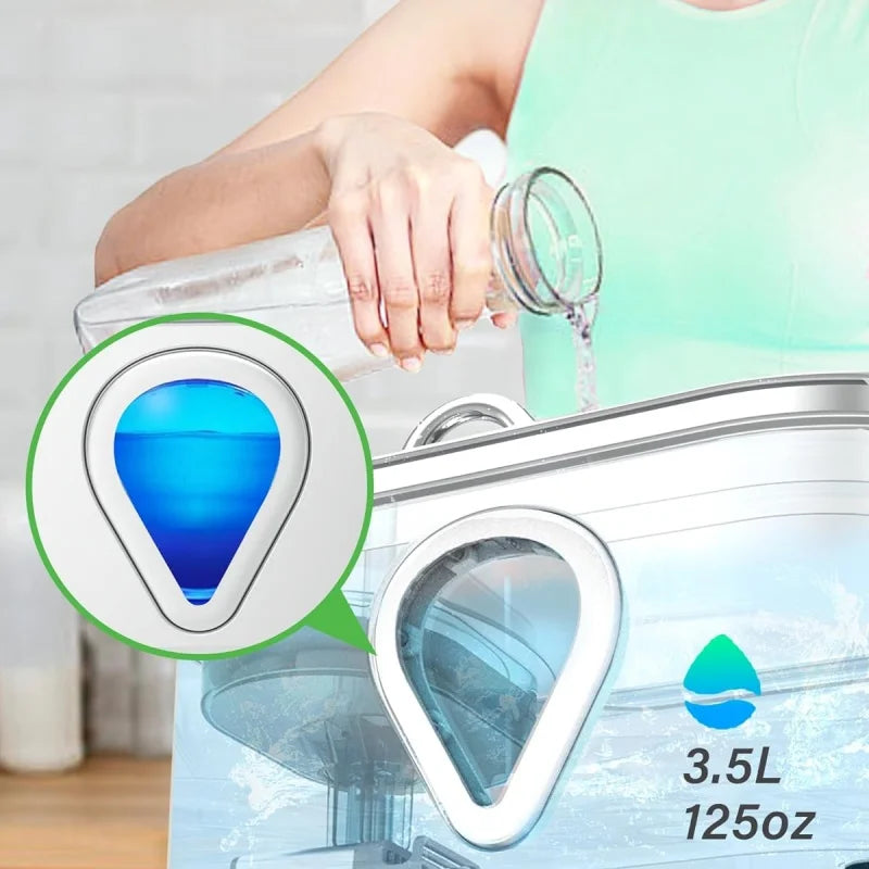 3.5L large capacity pet water dispenser automatic stainless steel water fountain with LED Lighting