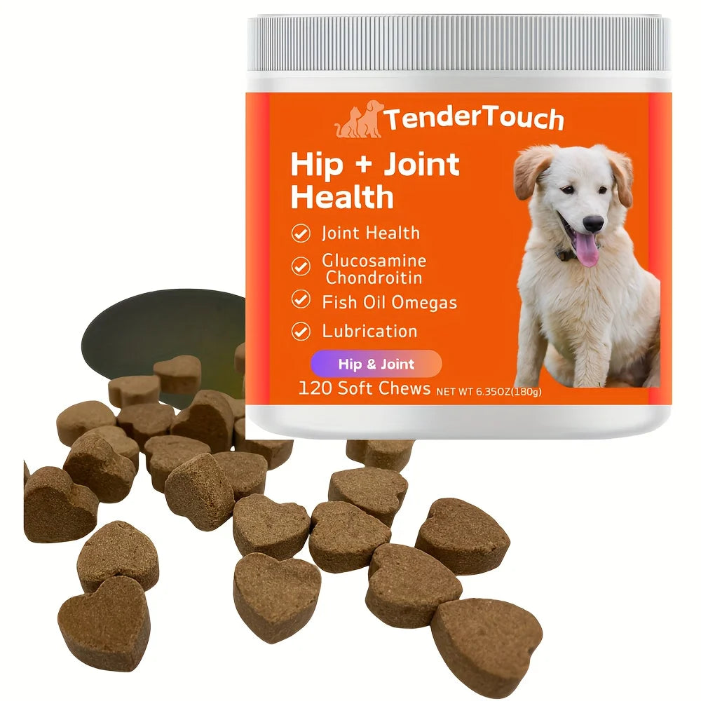 240 Chews - 2 Pack (2 x 180g/6.35oz) 360g/12.7oz - TenderTouch Hip & Joint Health - Glucosamine for Dogs Soft Chews