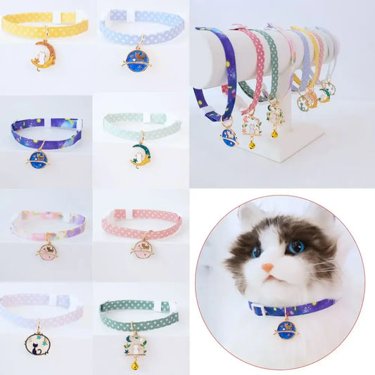 1PC Cute Kitten Collar Pet Cat Safety Necklace Breakaway Adjustable Cats Collar Puppy Collar Cat Pendant Puppy Cat Pet Supplies