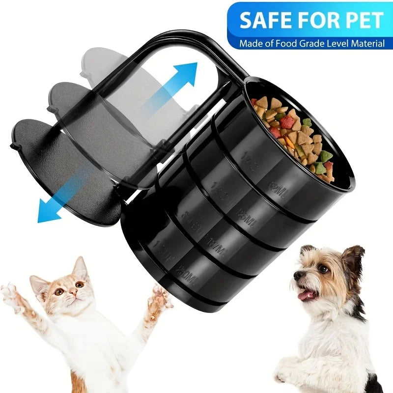 Dog Food Scoop Pet Food Scoops For Dogs 4 Capacity Cup In 1 Cup Measuring Scoop For Pets Dog Cat And Bird Solid Food (Includes 1
