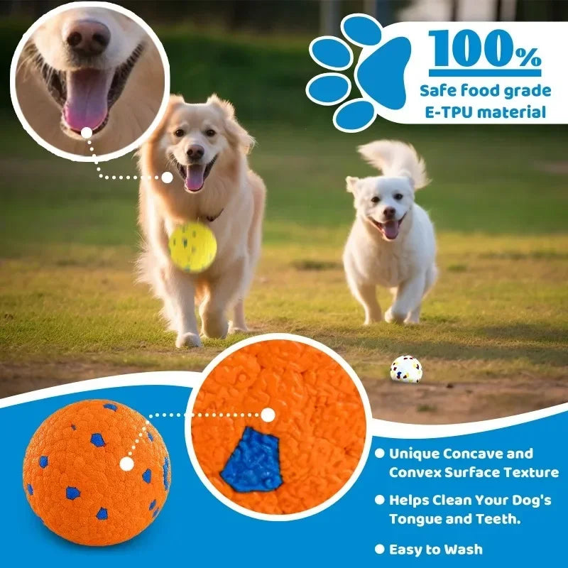 Dog Balls Vibrant Dog Toy Balls Bouncy Tennis Balls Durable for Aggressive Chewers Fetch Game Balls for Large Medium 2PK