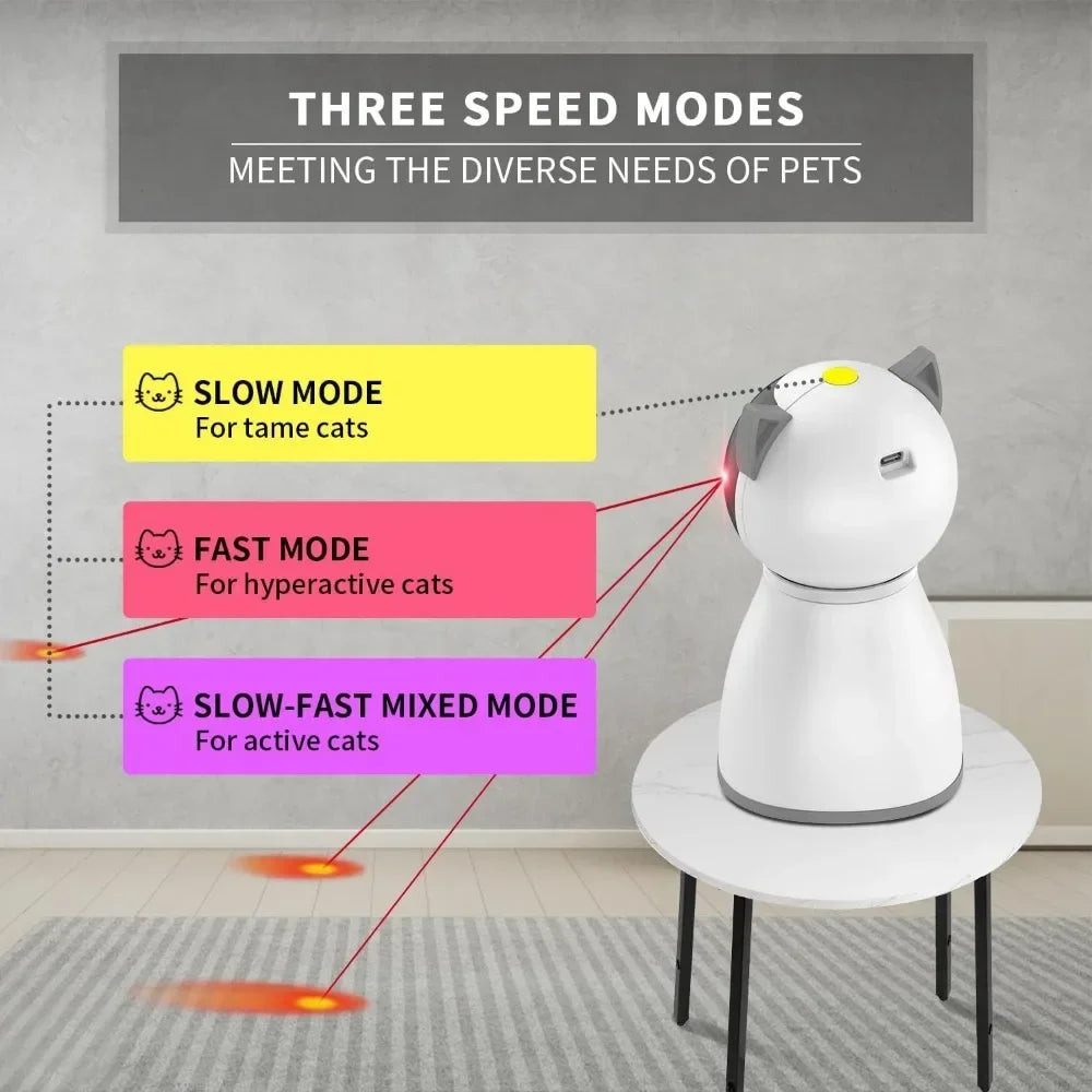 Laser Cat Toys for Indoor Cats,The 4th Generation Real Random Trajectory Motion Activated Rechargeable Automatic Cat Laser Toy