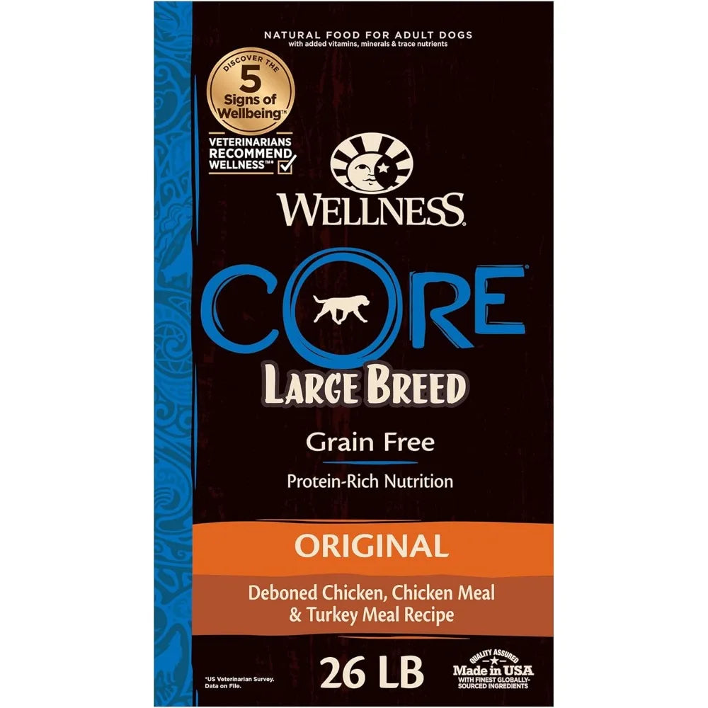 CORE Grain-Free High-Protein Large Breed Adult Dry Dog Food, Made in USA with Real Chicken & Natural Ingredients