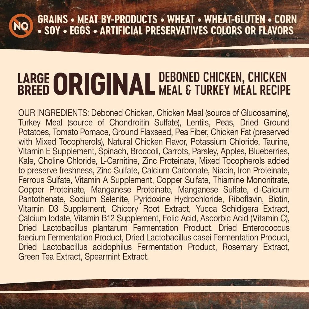 CORE Grain-Free High-Protein Large Breed Adult Dry Dog Food, Made in USA with Real Chicken & Natural Ingredients