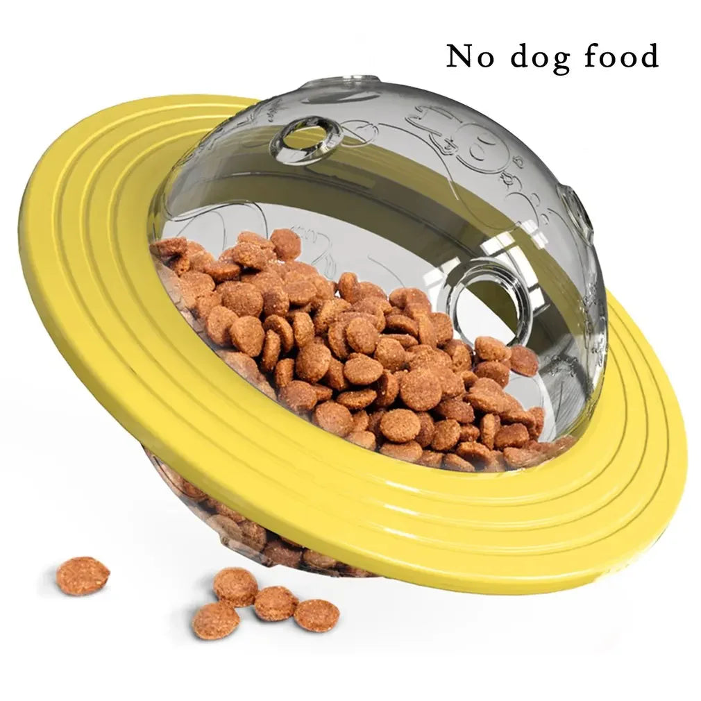 Flying Saucer Dog Game Flying Discs Toys Chew Leaking Slow Food Feeder Ball Puppy IQ Training Toy Anti Choke Puzzle Dogs