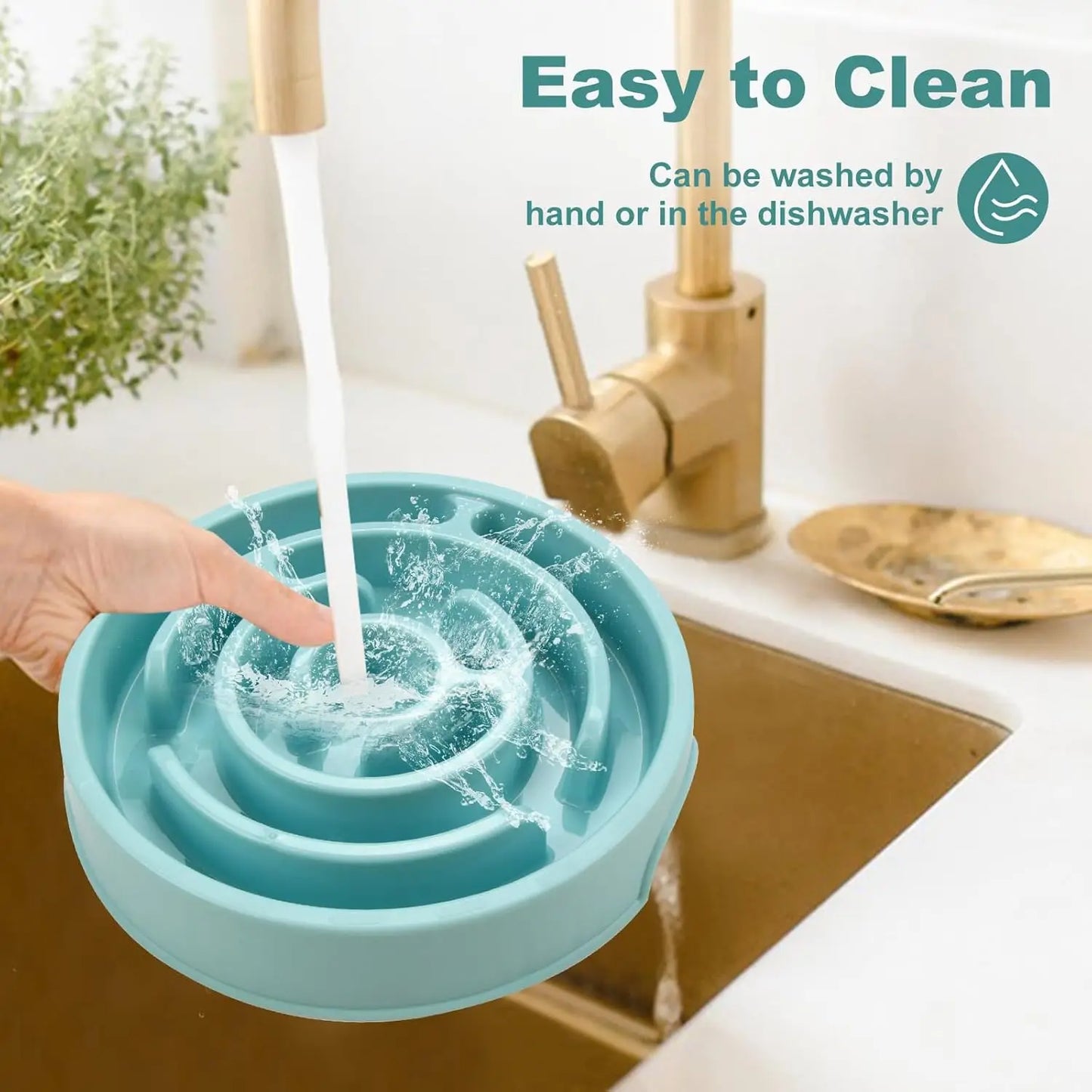 Dog Slow Feeder Bowl, PP Material Interactive Food Maze Puzzle for Dogs, Anti-Slip Bottom to Prevent Choking and Bloat, Easy