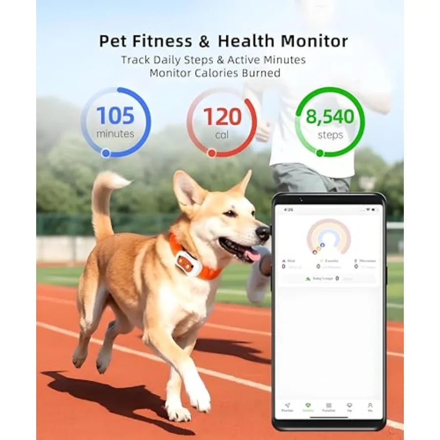 Smart Dog GPS Tracker Live Pet Tracker with Virtual Fence Dog Collar App-Compatible 4G Built-in SIM iOS Android Waterproof Blac