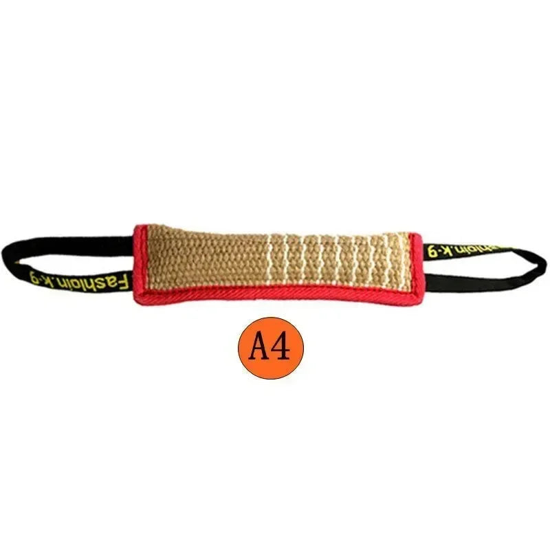 Dog Biting Pillow Tug Stick Hemp Training Chewing Durable Linen Molar Clean Teeth Interactive Toys Outdoor 2 Rope Pets Supplies