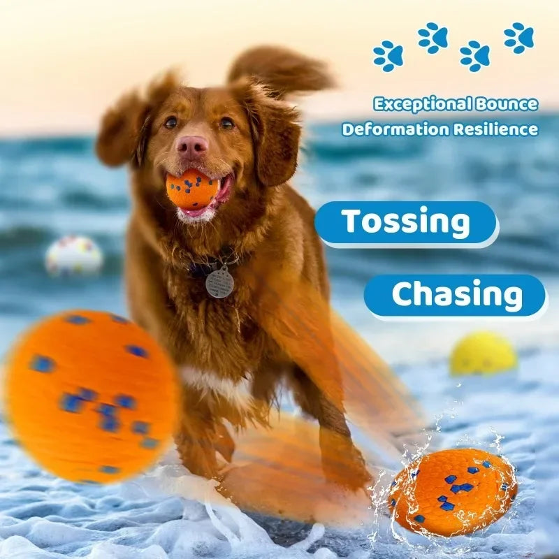 Dog Balls Vibrant Dog Toy Balls Bouncy Tennis Balls Durable for Aggressive Chewers Fetch Game Balls for Large Medium 2PK