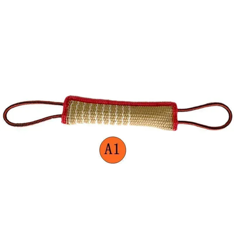 Dog Biting Pillow Tug Stick Hemp Training Chewing Durable Linen Molar Clean Teeth Interactive Toys Outdoor 2 Rope Pets Supplies