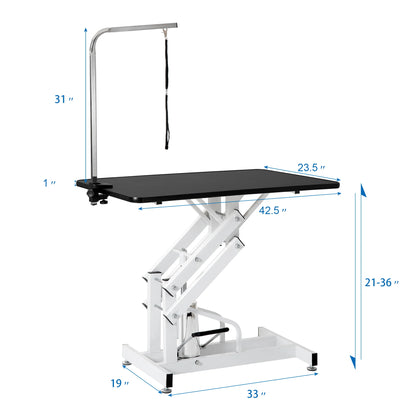 Hydraulic Dog Pet Grooming Table Adjustable Anti-Slip Platform Heavy Duty Big Size Z-Lift Pets Stand for Pet Grooming Styling
