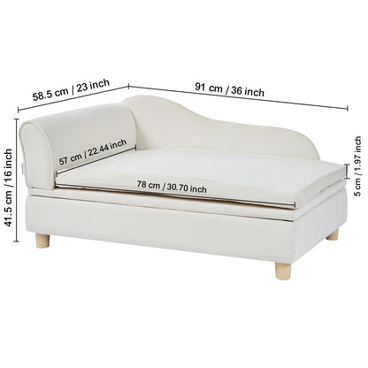 VEVOR Pet Sofa Dog Couch for Medium-Sized Dogs and Cats Soft Velvety Dog Sofa Bed for Living Room Bedroom Pet Store or Clinic