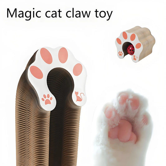 Cat Scratching Board with Bell – Corrugated Paper Toy, Durable Scratch Pad for Cats, Interactive Play & Stress Relief