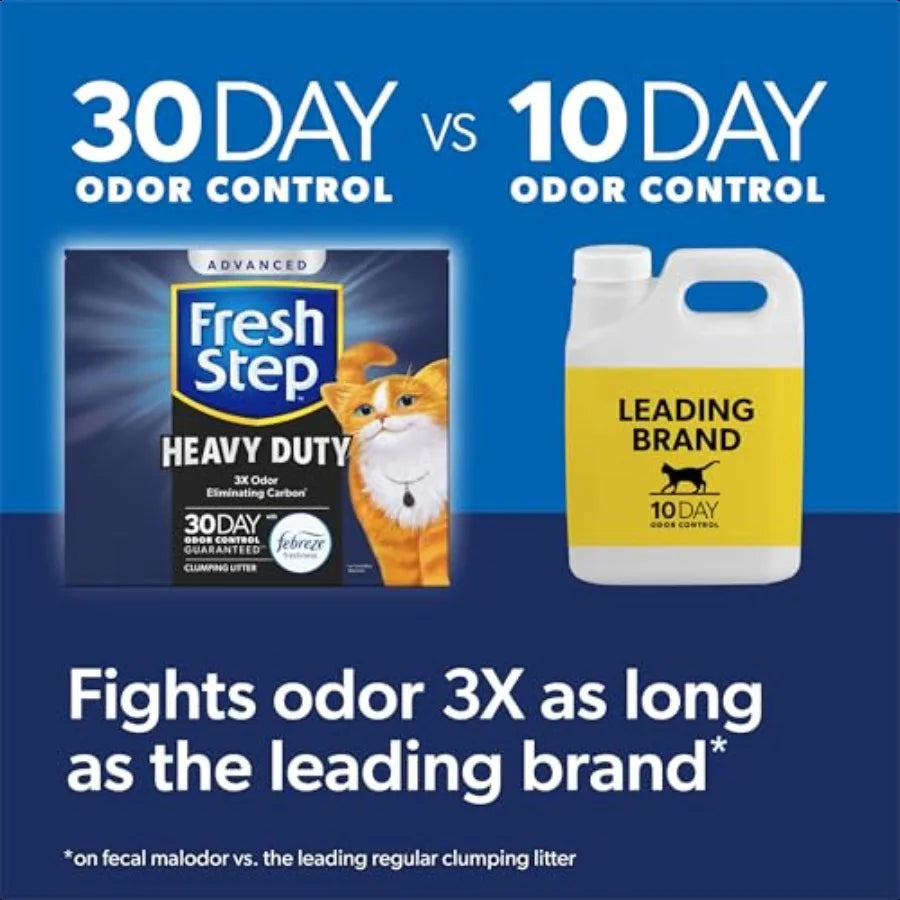 Clumping Cat Litter Heavy Duty Advanced Long Lasting 30Day Odor Control with Odor Eliminating Carbon 17.5 lb