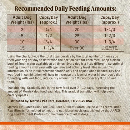 Lil' Plates Grain Free Dry Dog Food For Small Dogs Texas Beef And Sweet Potato Kibble With Raw Bites - 10.0 lb. Bag