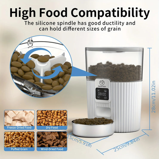 PAPIFEED automatic feeder, fixed feeding machine wifi remote smart pet food dispenser
