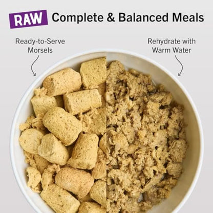 Freeze-Dried Raw Cat Dinner Morsels - Premium Chicken Recipe with 98% Cage-Free Meat and Organs - Natural Grain-Free Cat and Ki