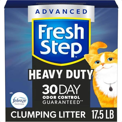 Clumping Cat Litter Heavy Duty Advanced Long Lasting 30Day Odor Control with Odor Eliminating Carbon 17.5 lb