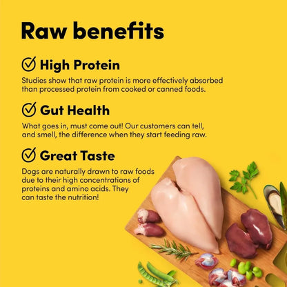 RawMix50 Premium Freeze-Dried Raw Cage-Free Chicken Recipe Dog Food Protein Rich Includes Kibble Non-GMO No Wheat or Corn 4 lbs