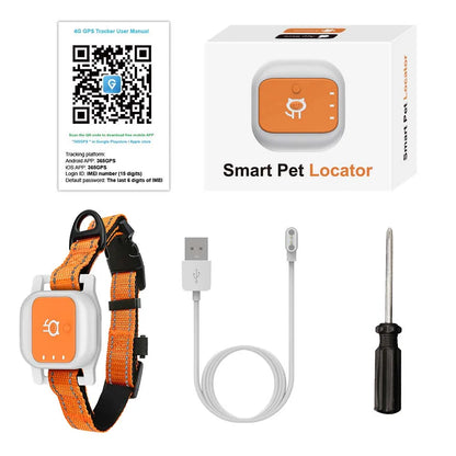 GPS Pet Locator Real-Time Tracking, Anti-Lost, Voice Call & Movement Trajectory Recorder for Dogs