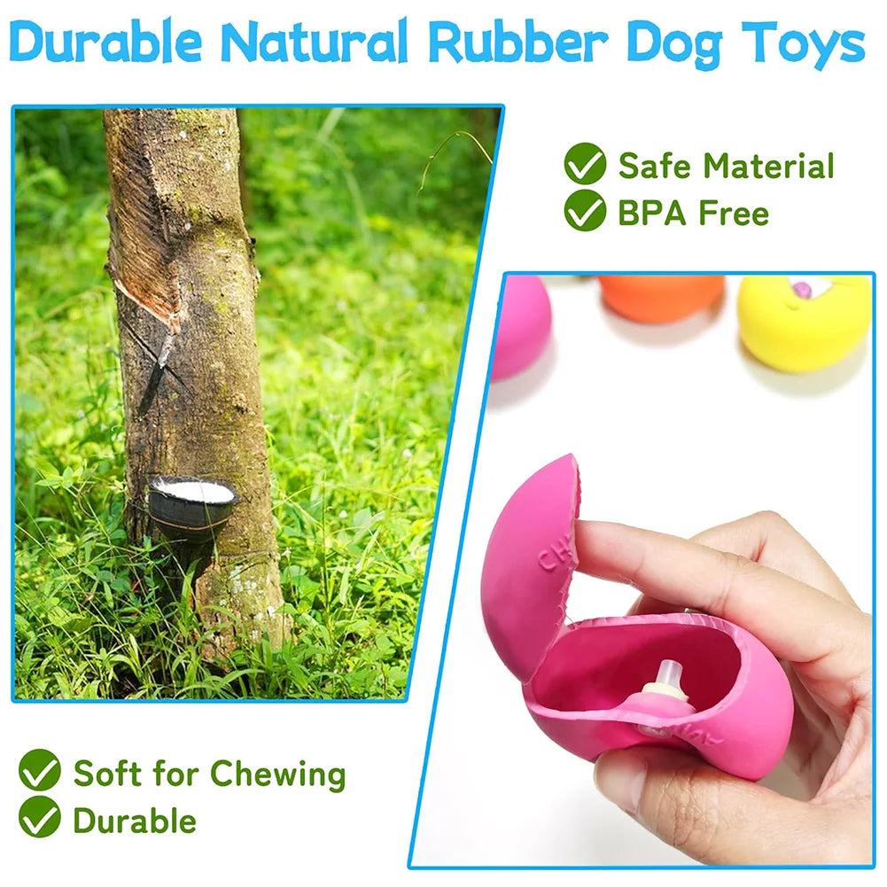 6Pcs Smile Face Squeaky Dog Toys Soft Latex Dog Squeaky Toys Bouncy Cute Face Pet Dog Toys for Small Medium Puppy Pet Dogs