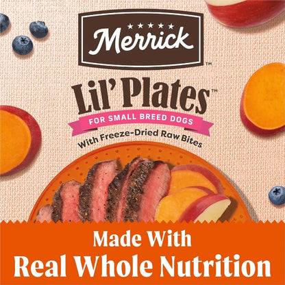 Lil' Plates Grain Free Dry Dog Food For Small Dogs Texas Beef And Sweet Potato Kibble With Raw Bites - 10.0 lb. Bag