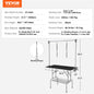 SucceBuy Pet Grooming Table Two Arms with Clamp Dog Grooming Station Foldable Stand for Medium Small Dogs with Grooming Loop