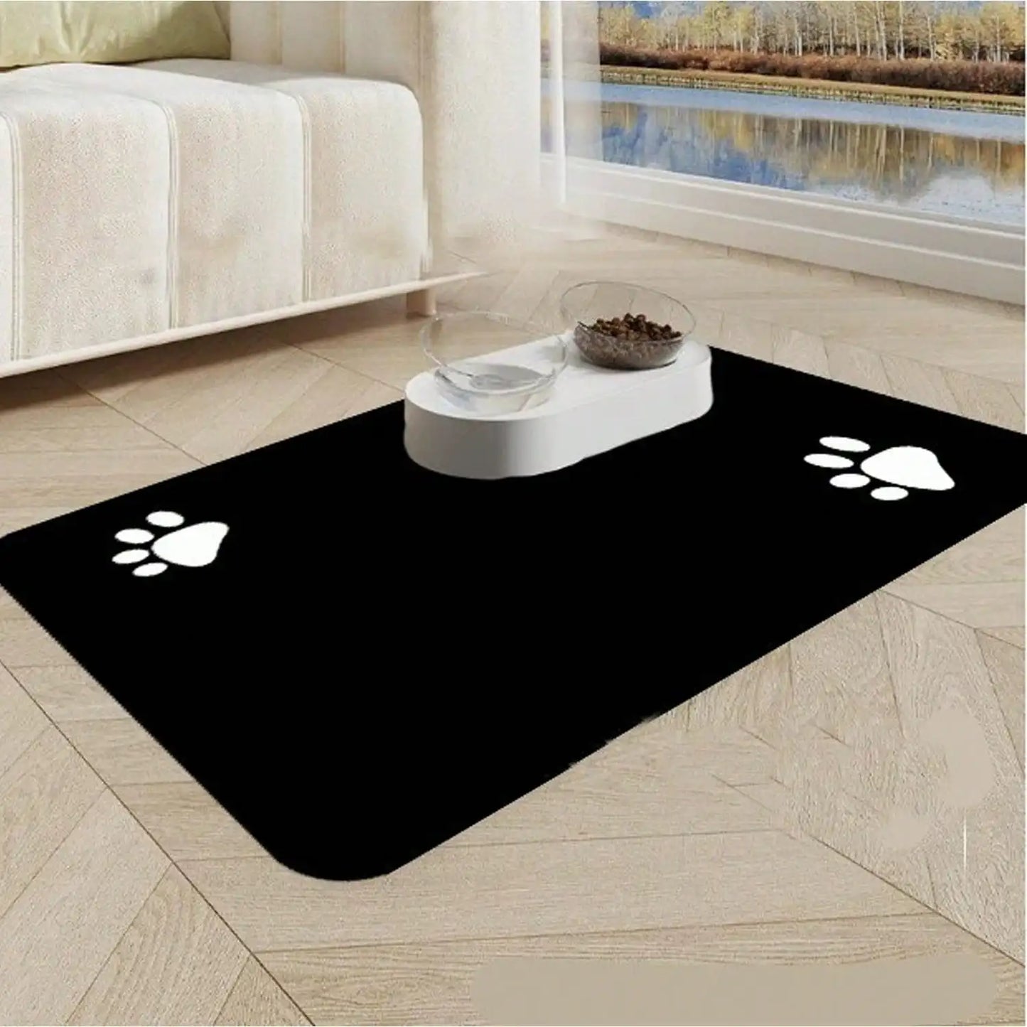 Diatom Mud Floor Mats Pet Feeding Mats Absorbent Mats for Food and Water Bowls Stain-Free Quick Dry Dog Drinking Fountain Mats