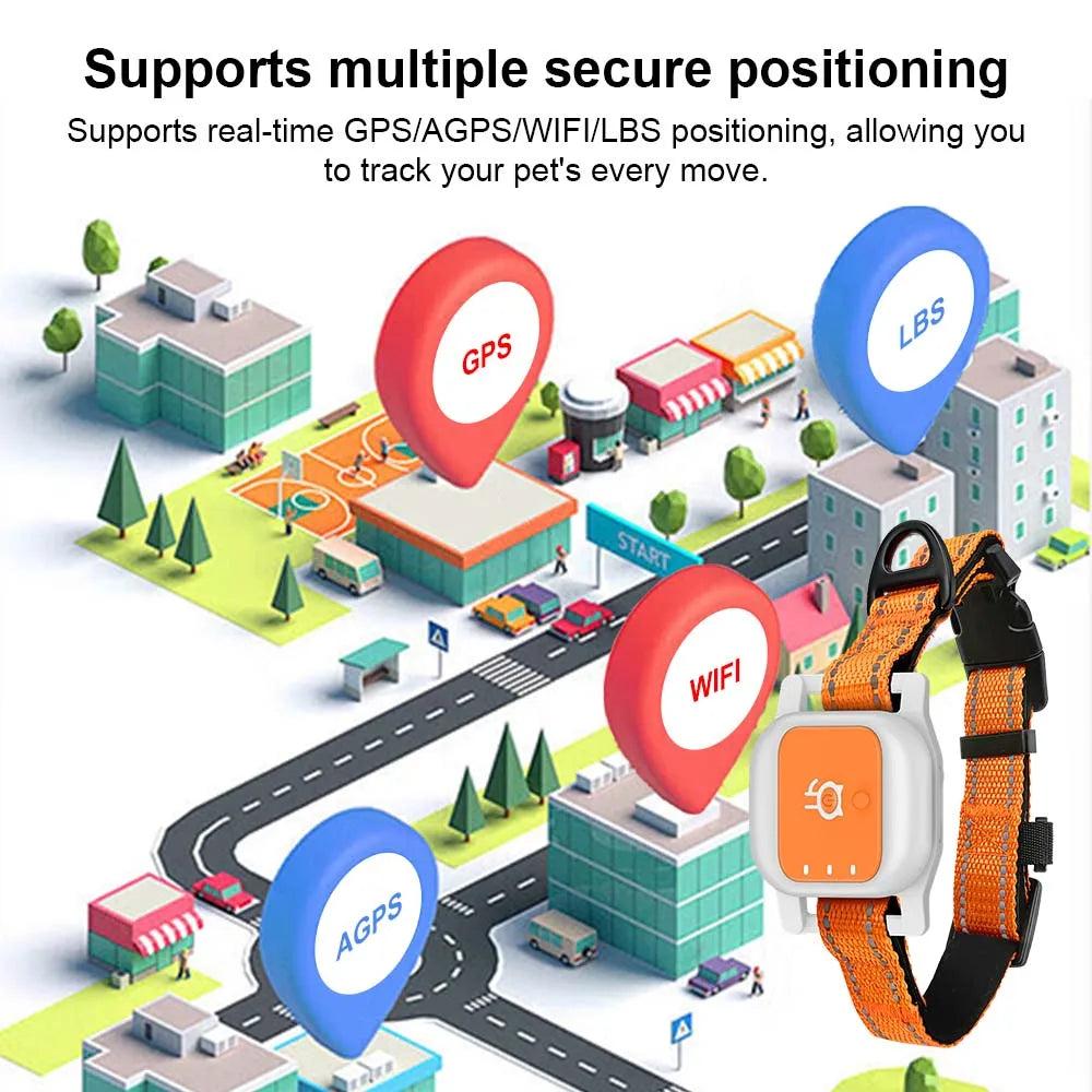 GPS Pet Locator Real-Time Tracking, Anti-Lost, Voice Call & Movement Trajectory Recorder for Dogs