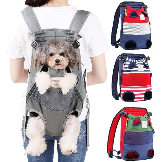 Pawsome Pet Backpack Carrier for Small to Medium Dogs with Legs out Airline Approved Travel Hiking Biking Ideal Pet Transport