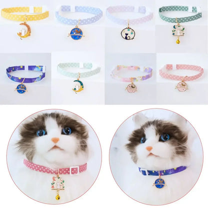 1PC Cute Kitten Collar Pet Cat Safety Necklace Breakaway Adjustable Cats Collar Puppy Collar Cat Pendant Puppy Cat Pet Supplies