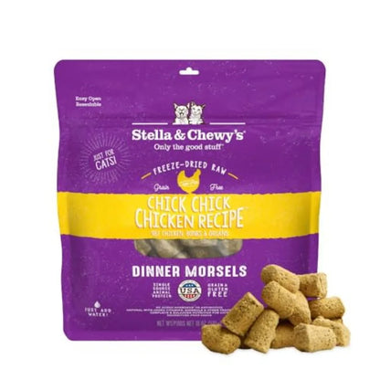 Freeze-Dried Raw Cat Dinner Morsels - Premium Chicken Recipe with 98% Cage-Free Meat and Organs - Natural Grain-Free Cat and Ki