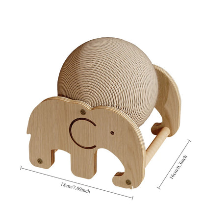 Cat scratch ball board pet toy Wear-resistant cat dog toy sisal ball upright auspicious elephant windmill model random hair