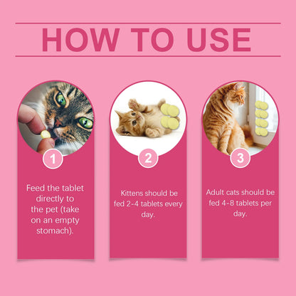 Cats Pet Mood Relaxer Micronutrient Tablets For Cats Supplement With Vitamins For A Balanced Cats Diet Nutritional Supplement