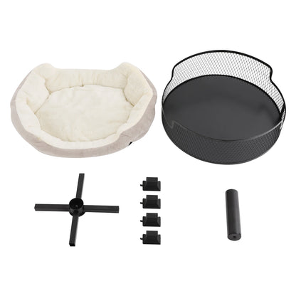 Portable Stainless Steel Elevated Cat Desk Bed 22.05 Lbs Weight Capacity Or Small Cats And Dogs