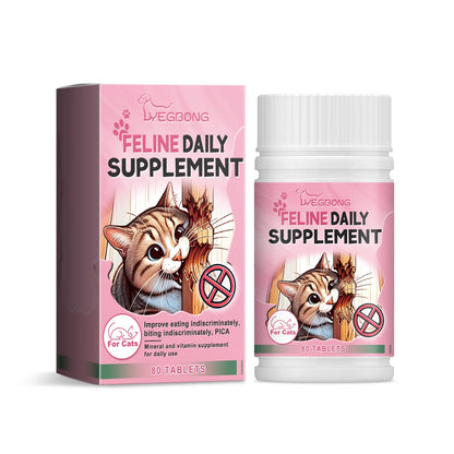 Cats Pet Mood Relaxer Micronutrient Tablets For Cats Supplement With Vitamins For A Balanced Cats Diet Nutritional Supplement