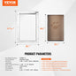 VEVOR Pet Door Aluminum Frame with Lock and Flap System Weatherproof Doggy Door Easy to Install in Interior or Exterior Doors