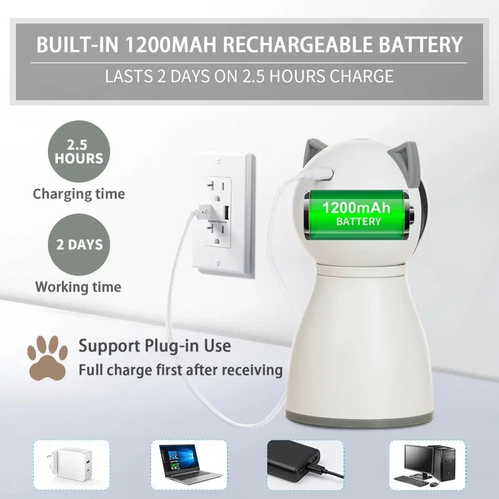 Laser Cat Toys for Indoor Cats,The 4th Generation Real Random Trajectory Motion Activated Rechargeable Automatic Cat Laser Toy