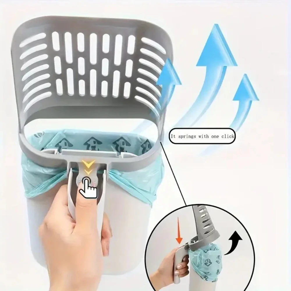 Premium Cat Litter Scoop with Waste Bag Holder | Durable Plastic Litter Box Cleaner for All Cat Breeds | Essential Pet Grooming