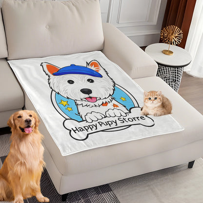 Dog Bed Mat Blanket Soft Fluffy Pet Blanket Dog Pattern Pet Travel Mat Warm Comfortable Blanket for Cat Dogs Supplies