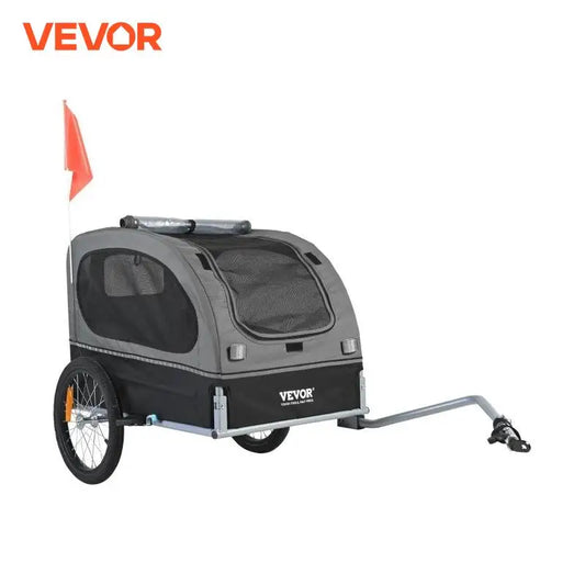 SucceBuy 88 lbs Dog Bike Trailer Pet Cart Bicycle Carrier with Wheels, Coupler, Reflectors, Flag, Collapsible to Store for Dogs