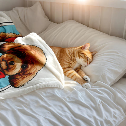 Dog Bed Mat Blanket Soft Fluffy Pet Blanket Dog Pattern Pet Travel Mat Warm Comfortable Blanket for Cat Dogs Supplies