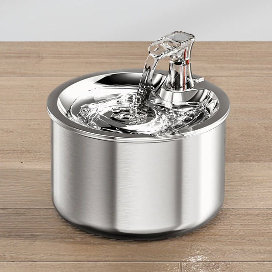 2L fully stainless steel pet water dispenser Automatic water fountain
