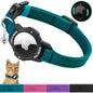 Luminous AirTag Cat Collar Breakaway GPS Cat Collar with Apple Air Tag Holder Cat Tracker Collars with Safety Elastic Band for