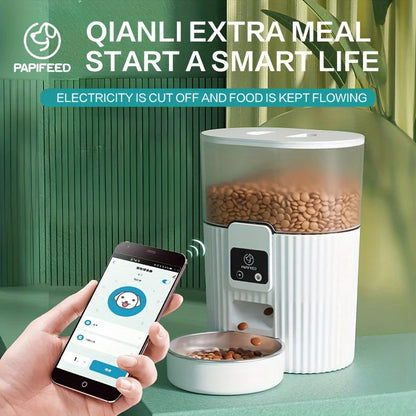PAPIFEED automatic feeder, fixed feeding machine wifi remote smart pet food dispenser