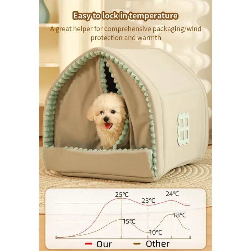 Dog House Fully Enclosed Pet Tent Dog Nest Super Warm Indoor Pet Houses for Dogs and Cats