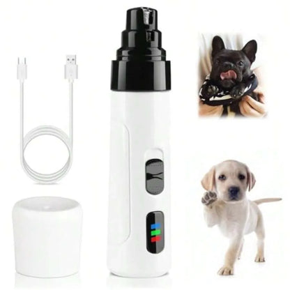 【New Arrival】USB Rechargeable Pet Nail Grinder, Low Noise Electric Nail Trimmer for Dogs